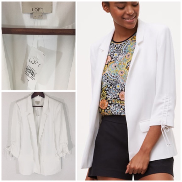 Ann taylor loft white blazer Clearance